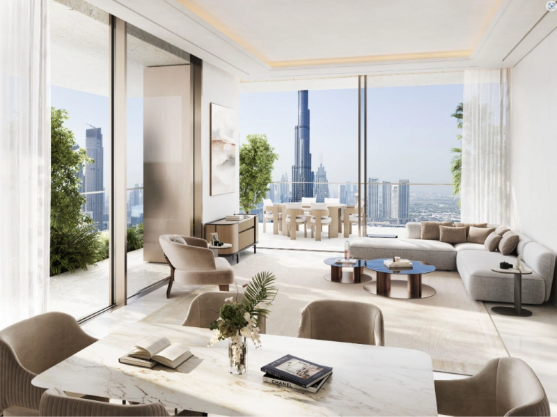 Luxuriöses Apartment mit 2 Schlafzimmern und riesigem Balkon mit atemberaubendem Blick auf die Stadt