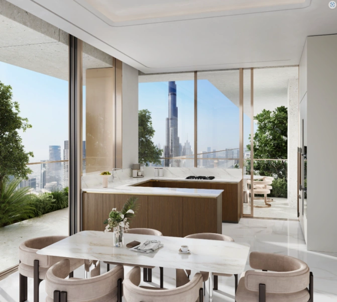 Luxuriöses Apartment mit 2 Schlafzimmern und riesigem Balkon mit atemberaubendem Blick auf die Stadt