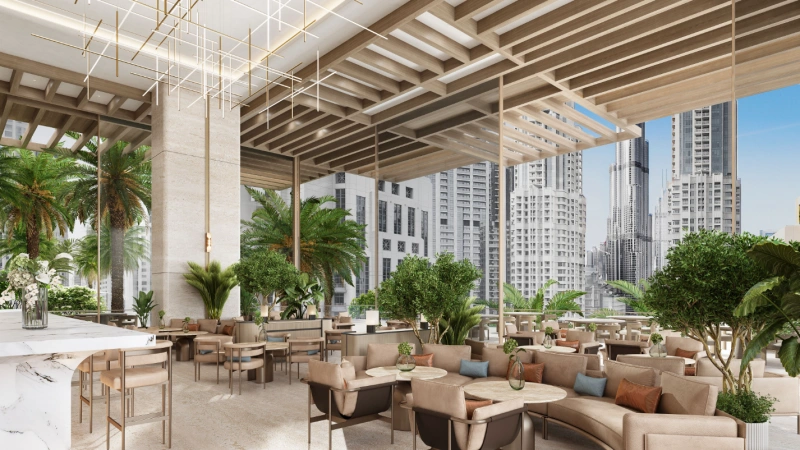 Luxuriöses Apartment mit 2 Schlafzimmern und riesigem Balkon mit atemberaubendem Blick auf die Stadt