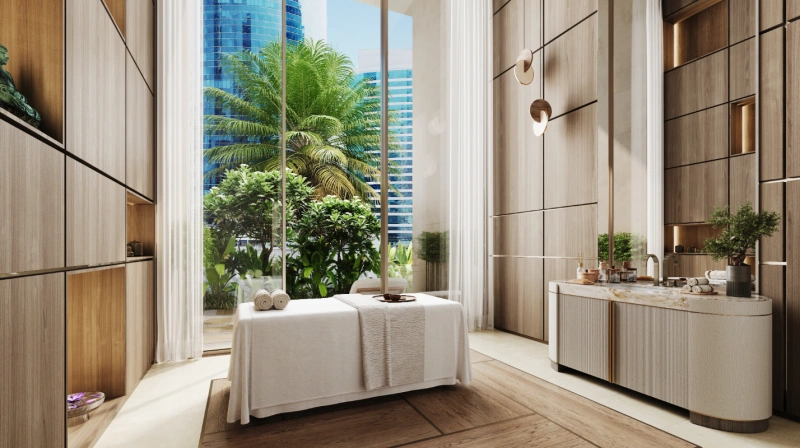 Luxuriöses Apartment mit 2 Schlafzimmern und riesigem Balkon mit atemberaubendem Blick auf die Stadt