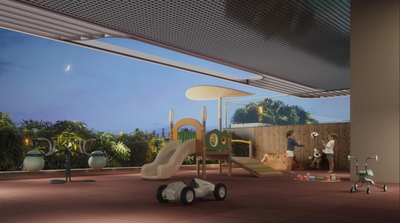 Luxuriöses Wohnen am Strand: Eleganz in einem 3-Schlafzimmer-Apartment mit Dienstmädchenzimmer