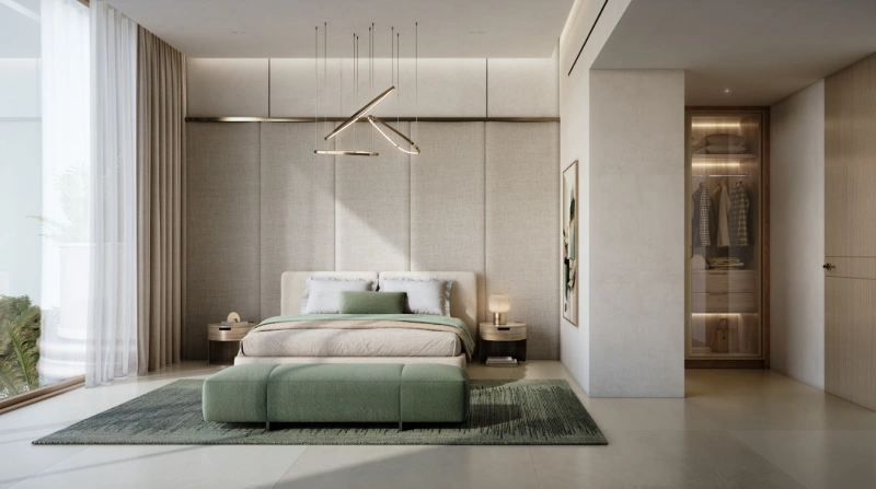 Luxuriöses Wohnen am Strand: Eleganz in einem 3-Schlafzimmer-Apartment mit Dienstmädchenzimmer