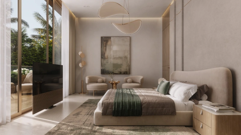 Luxuriöses Wohnen am Strand: Eleganz in einem 3-Schlafzimmer-Apartment mit Dienstmädchenzimmer