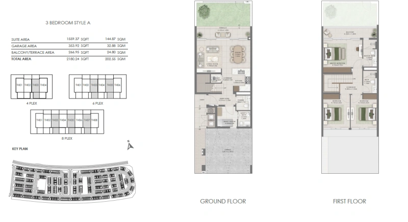 Geräumiges 3-Schlafzimmer-Stadthaus mit riesigem Grundriss
