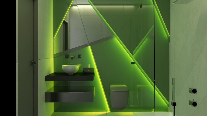 Luxuriöses 1-Schlafzimmer-Apartment im italienischen Stil mit Lamborghini-Designmöbeln