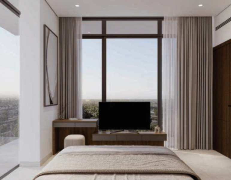 Atemberaubende Zwei-Zimmer-Wohnung mit Pool und Panoramablick