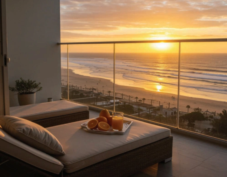 Atemberaubende Zwei-Zimmer-Wohnung mit Pool und Panoramablick