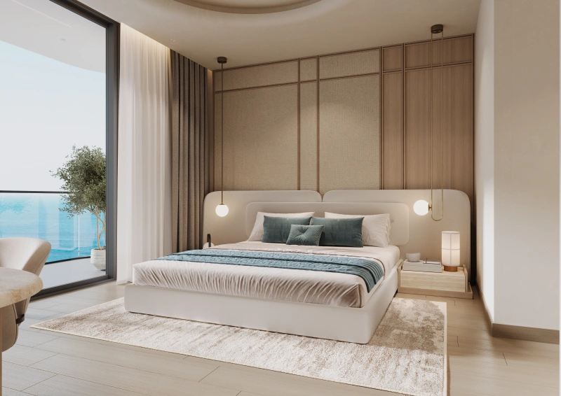 Stilvolles Ein-Zimmer-Apartment mit modernem Design