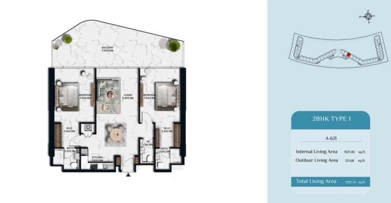 Luxuriöses 2-Zimmer-Apartment am Strand: Genießen Sie das Resort-Leben in vollen Zügen!