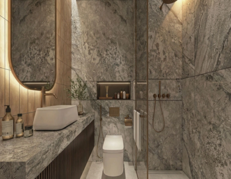 Luxuriöses Apartment mit einem Schlafzimmer, Jacuzzi und modernem Design