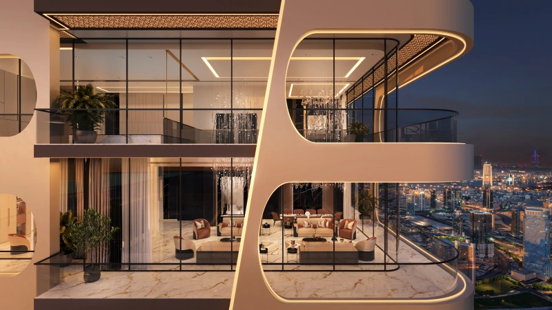 Ultra-luxuriöses 5-Schlafzimmer-Penthouse mit riesigem Grundriss und atemberaubender Aussicht