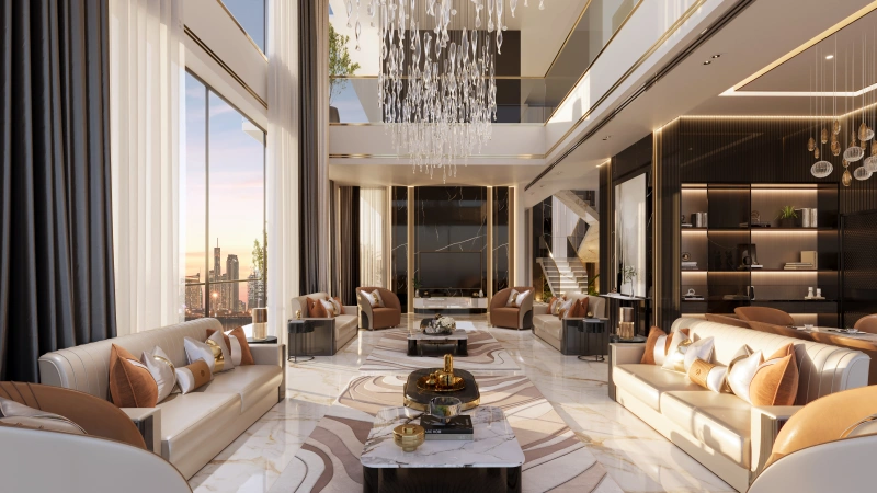 Ultra-luxuriöses 5-Schlafzimmer-Penthouse mit riesigem Grundriss und atemberaubender Aussicht