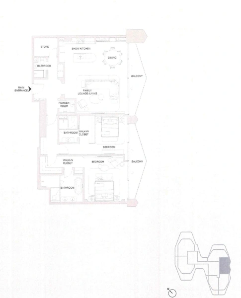 Wohnen am Strand in einem 2-Schlafzimmer-Superluxus-Apartment