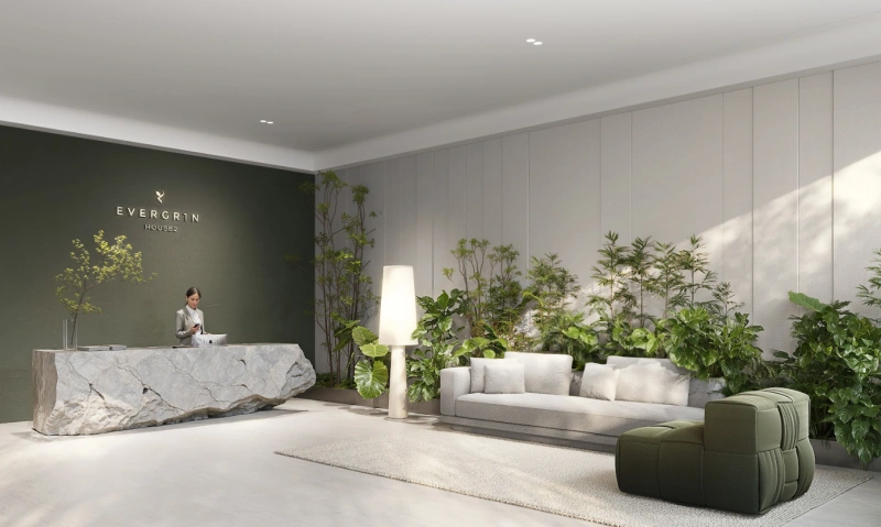 1-Schlafzimmer-Wohnung in "EVERGR1N HOUSE2"