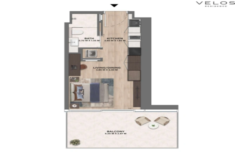 Stilvolles Studio-Apartment: Modernes Design im Herzen der Stadt