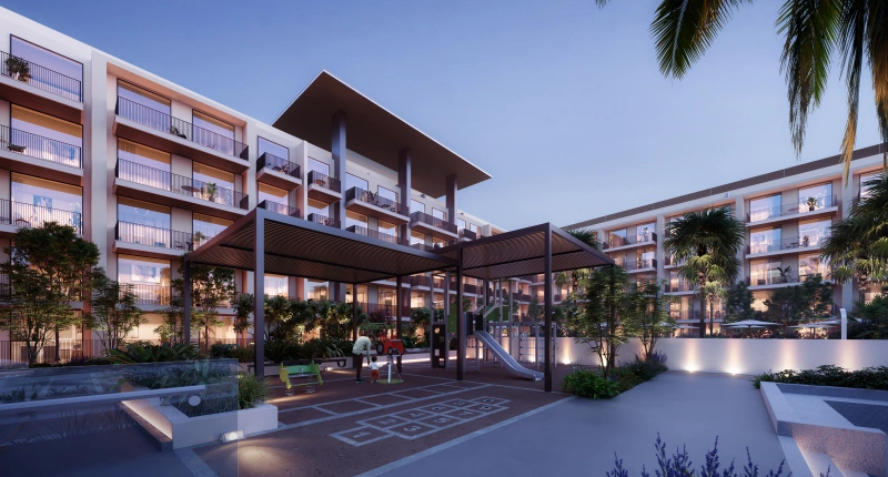 Modernes Apartment mit großem Balkon in Binghatti Aurora JVC! Amazing Community-Ansicht!