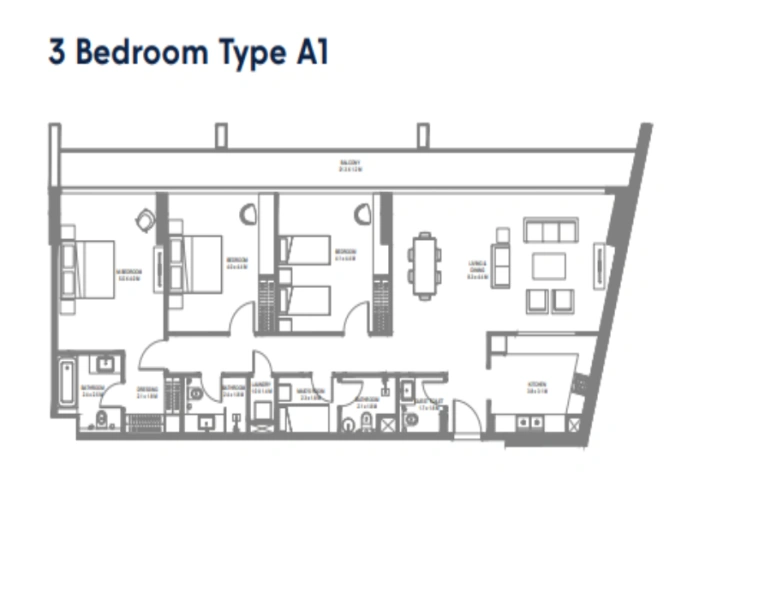 Splendido appartamento con tre camere da letto dal design moderno
