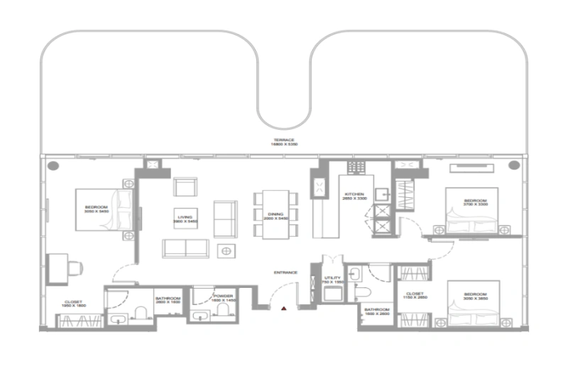 Stilvolle Drei-Zimmer-Wohnung mit modernem Design