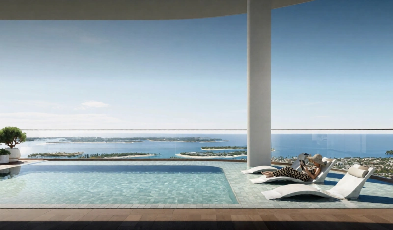 Atemberaubende 3-Zimmer-Wohnung mit Dienstmädchen Zimmer mit elegantem Design