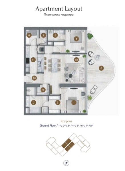 Super Luxus Apartment mit 2 Schlafzimmern direkt am Strand - Eleganz und Komfort vereint!