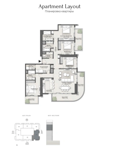 Luxuriöses Wohnen mit Meerblick - 4 Schlafzimmer Apartment am Strand!