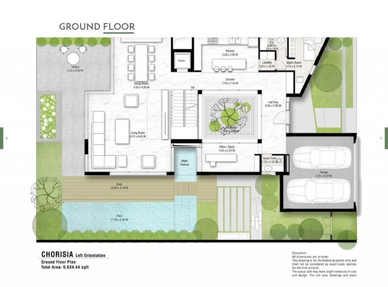 Luxuriöse Villa mit 7 Schlafzimmern, privatem Pool & Garten in Al Barari