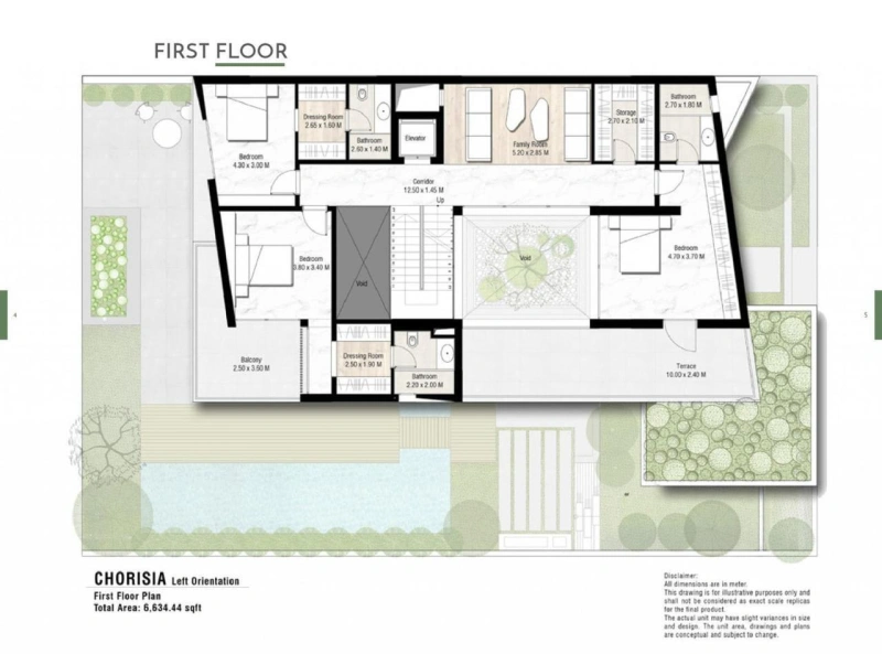 Luxuriöse Villa mit 7 Schlafzimmern, privatem Pool & Garten in Al Barari