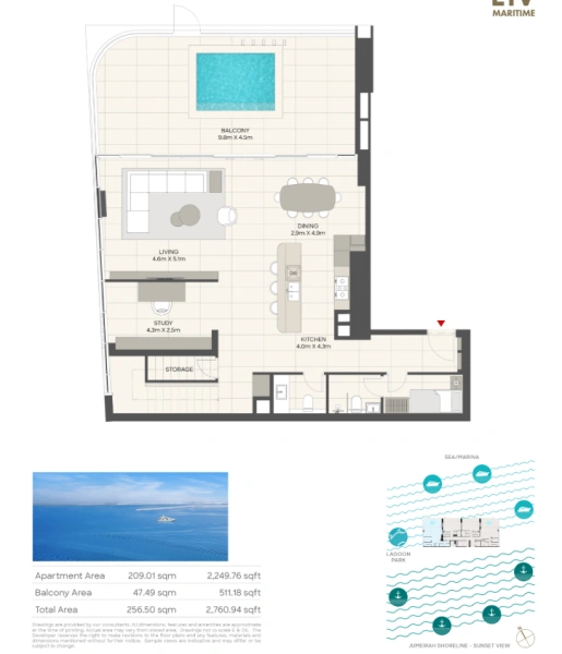 Lichtdurchflutetes Strandhaus mit 3 Schlafzimmern, Meerblick und Arbeitszimmer