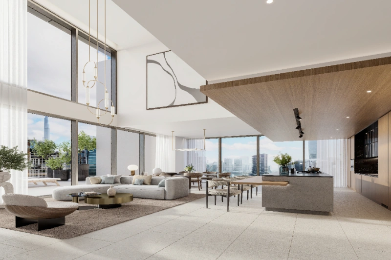 Atemberaubende Ein-Schlafzimmer-Wohnung mit Pool und Panoramablick