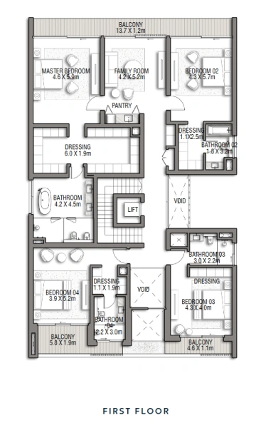 Exklusive 6-Zimmer Luxusvilla mit 3 Etagen und traumhaftem Meerblick im riesigen Hauptschlafzimmer