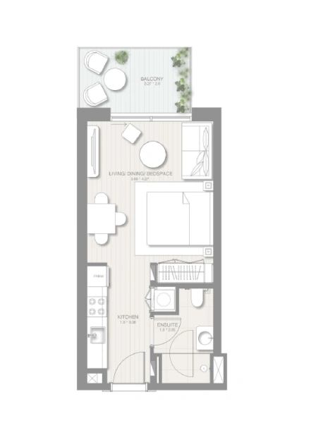 Modernes Studio-Apartment in zentraler Lage mit zeitgenössischem Design und stilvoller Einrichtung!