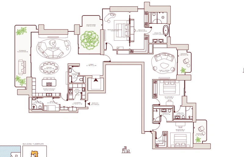 Luxuriöses 3-Zimmer-Apartment in Resort-Atmosphäre