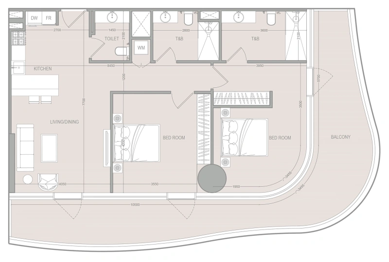 2-Bedroom Apartment in "A1LA RESIDENCE"
