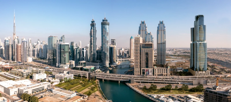 Luxuriöse 1-Zimmer-Wohnung mit Canal View und atemberaubendem Blick auf den Burj Khalifa
