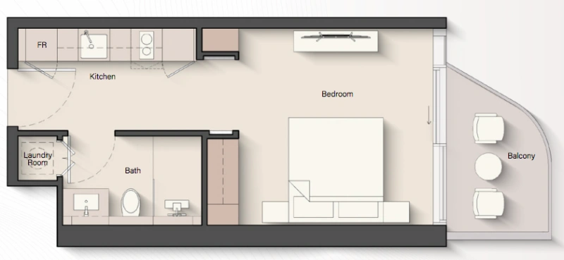Erleben Sie das Leben im Resort-Stil in diesem schönen Studio-Apartment