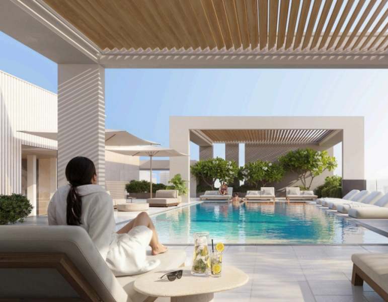 Stilvolle Wohnung mit einem Schlafzimmer und modernem Design