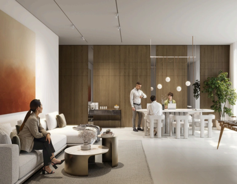 Stilvolle Wohnung mit einem Schlafzimmer und modernem Design