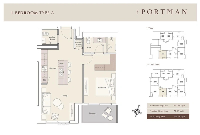 Luxuriöses Apartment mit 2 Schlafzimmern im The Portman – Prestigeträchtiges Wohnen in JVC!