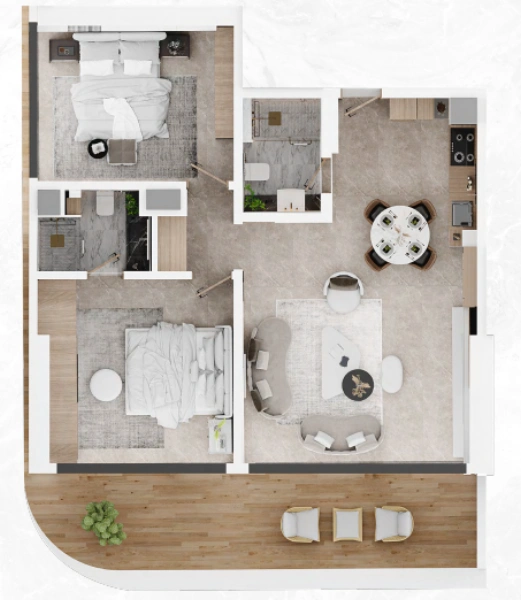 Luxuriöse 2-Zimmer-Wohnung im Resort-Stil - Ihr Zuhause zum Wohlfühlen!