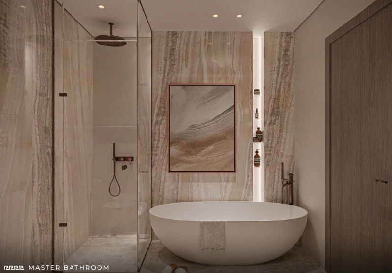 Luxuriöses 1 Schlafzimmer mit Sky Garden und Beach Edge Pool in Toplage!