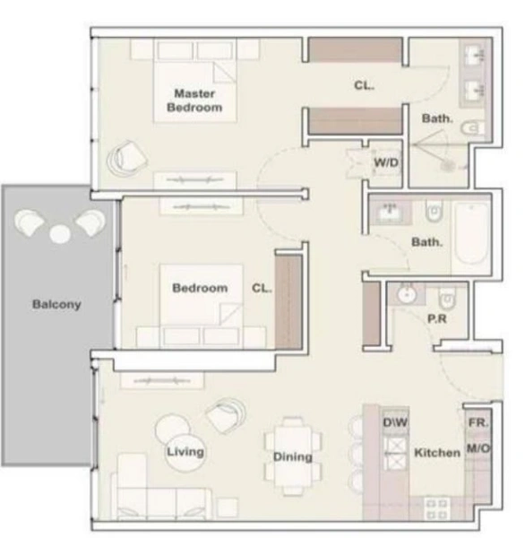 Luxusapartment mit Blick auf Downtown-Skyline und Wasser!