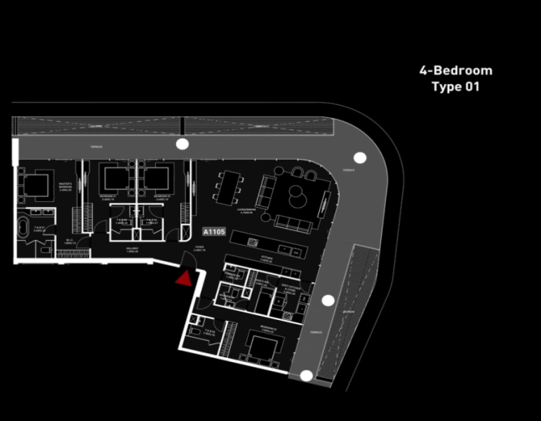 Stilvolle Vier-Zimmer-Wohnung mit modernem Design