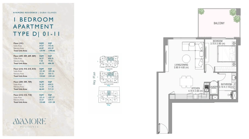 Eleganz am Meer: Wohnen am Strand in diesem 1-Schlafzimmer-Apartment