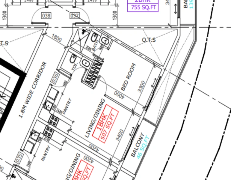 Stilvolle Wohnung mit einem Schlafzimmer und modernem Design.