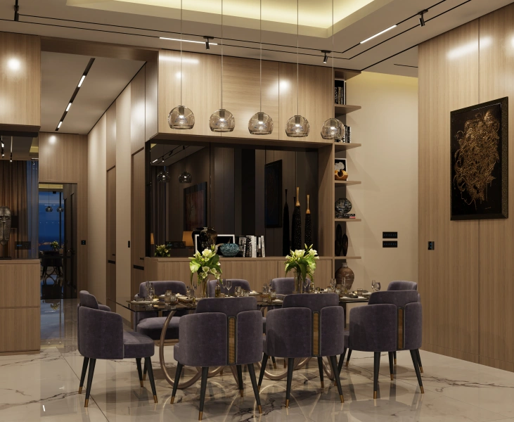 Luxus-Apartment mit atemberaubendem Blick auf die Marina Skyline und separatem Waschraum