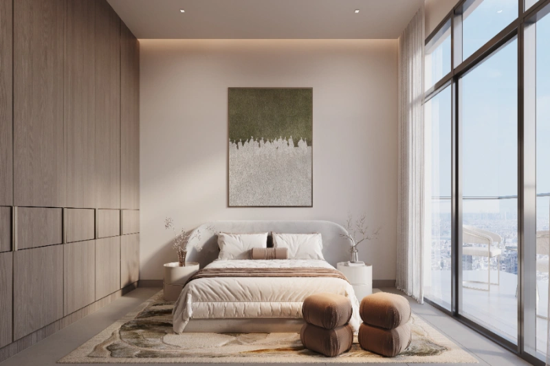 Stilvolles Ein-Zimmer-Apartment mit modernem Design