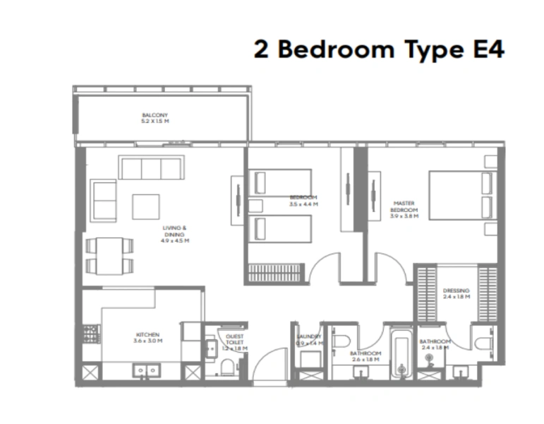 Stilvolle Zwei-Zimmer-Wohnung mit modernem Design