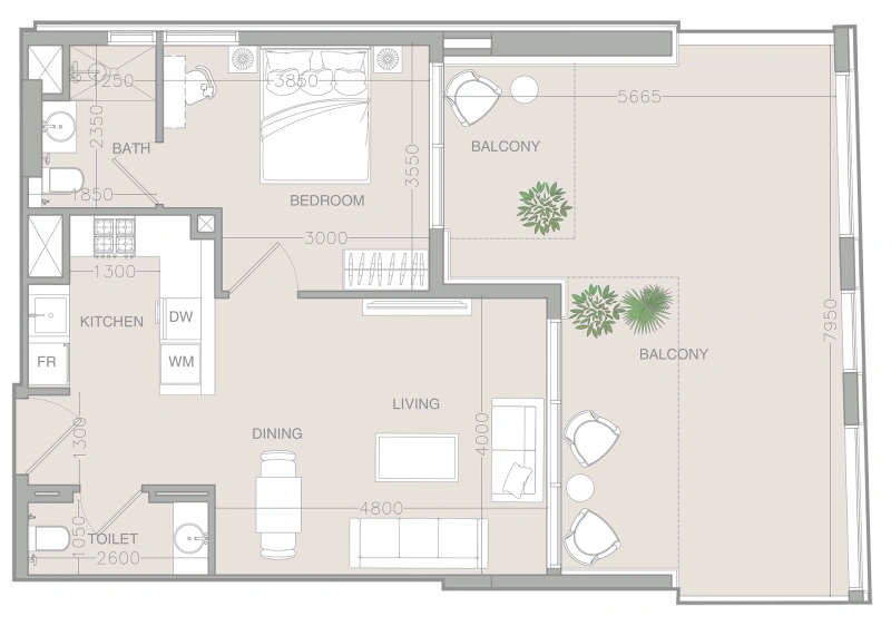 1-Bedroom Apartment in "ELAR1S RISE"