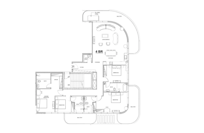 4-Zimmer-Apartment mit eigenem Pool auf dem Balkon: Strandnähe, Eleganz, Luxus pur!
