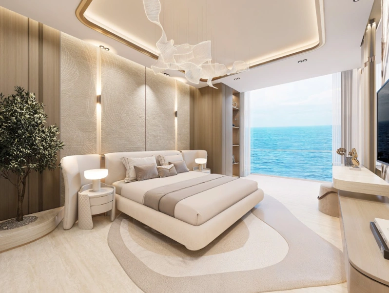 Oceanfront Elegance: 2BR Apartment mit Mehrzweckraum